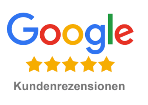 Fünf goldene Sterne mit der Aufschrift "Google Kundenrezensionen" für DJ Ronny LE.  Leipzig.